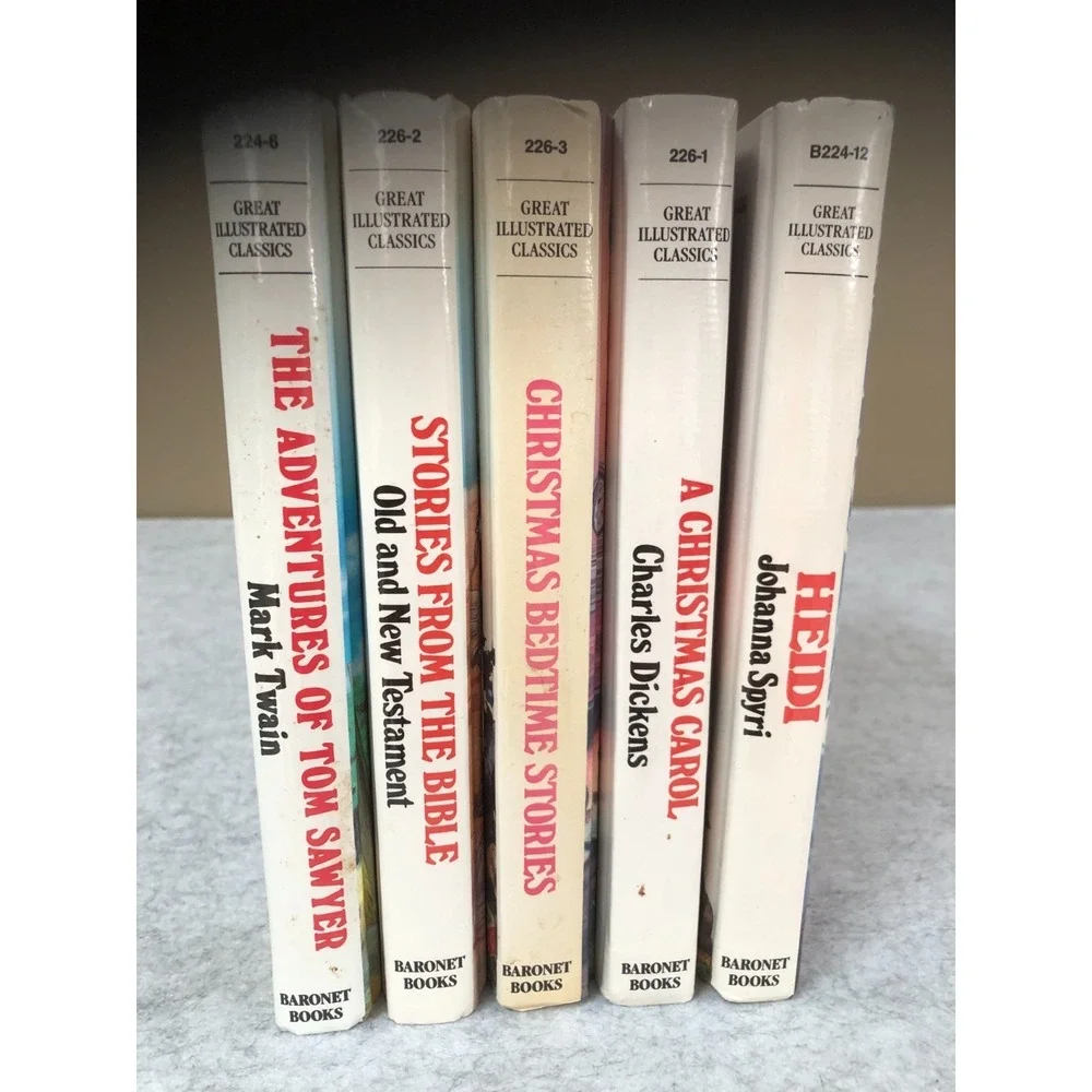 Great Illustrated Classics Hardcover For Children Set Of 5 ~ BARONET Books